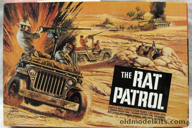 Aurora 1/87 The Rat Patrol Diorama, 340-198 plastic model kit